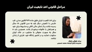 مراحل قانونی اخذ تابعیت ایران